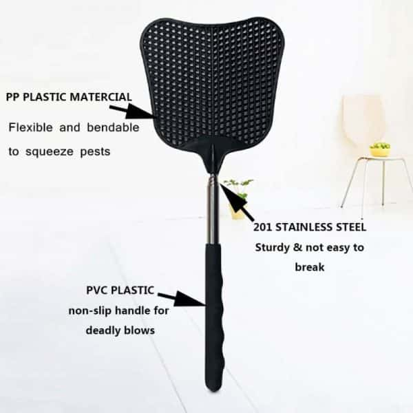 Flexible Fly Swatters with Strong Telescopic Handles