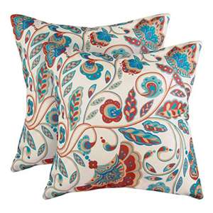 Boho Paisley Throw Pillow Covers 18x18 Vintage Floral Farmhouse Pillowcase