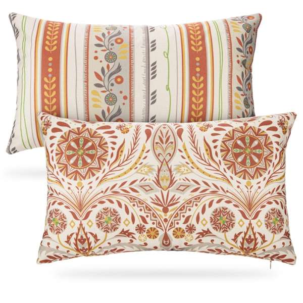 Boho lumbar Pillow Cover Geometric Floral Flower Pillowcase