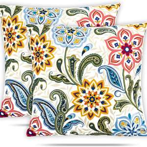 Dahlia Decorative Throw Pillow Covers Velvet Floral Paisley Pillowcase