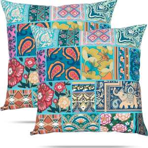 foxany Boho Paisley Throw Pillow Cover